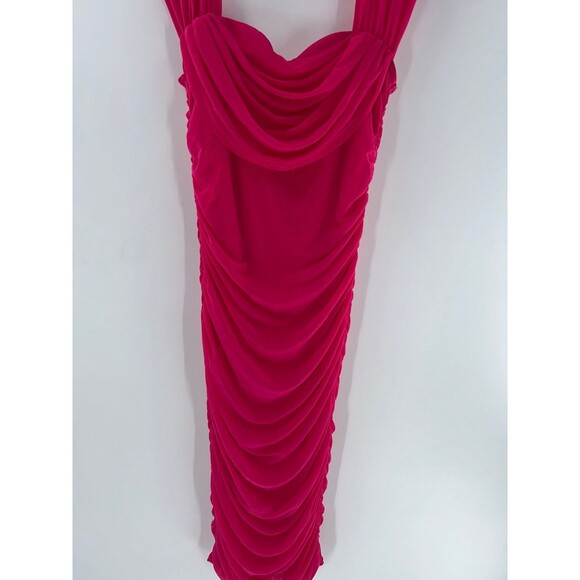 Women's Pretty Garden Off The Shoulder Ruched Bodycon Dress Size S - Picture 4 of 9